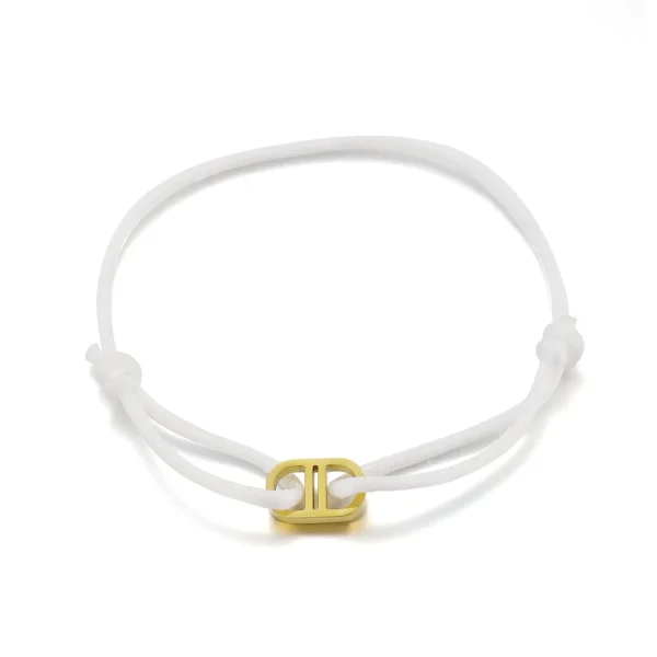 Armband connected wit/goud
