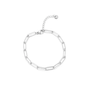 Armband fancy paperclip zilver