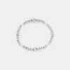 Armband stretch parel zilver