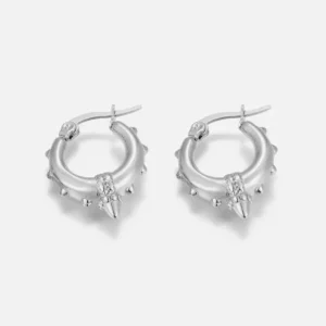 Bali oorbellen groot zilver