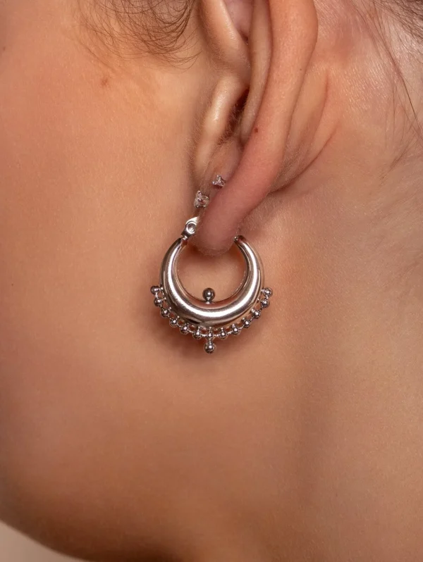 Bali oorbellen Lux zilver