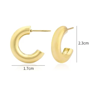 Basic creolen 23mm goud
