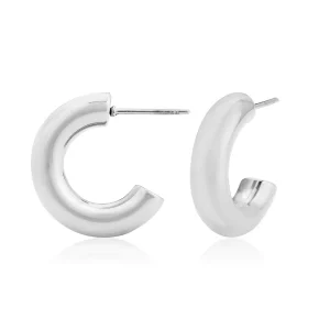 Basic creolen 23mm zilver