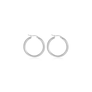 Basic hoops 2cm zilver