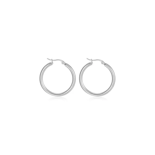 Basic hoops 2cm zilver