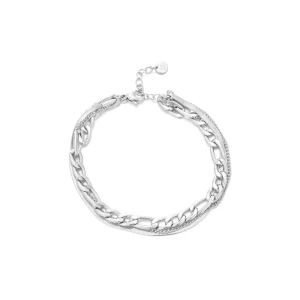 Drielaags armband zilver