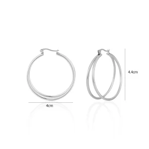 Dubbel hoops zilver