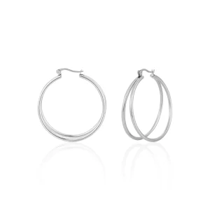 Dubbel hoops zilver