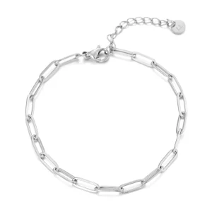 DYO Armband paperclip zilver