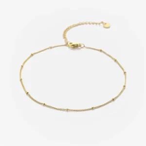 Enkelband balletjes goud