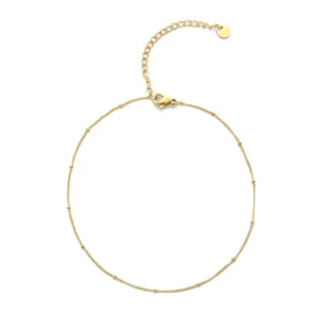 Enkelband balletjes goud