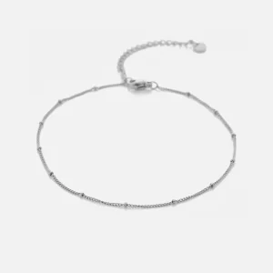 Enkelband balletjes zilver