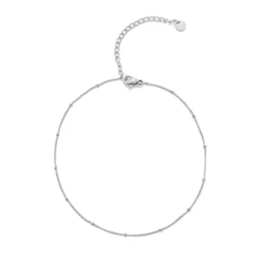 Enkelband balletjes zilver