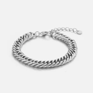 Enkelband Chunky 6mm zilver