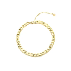 Enkelband cuban 6mm goud