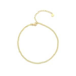 Enkelband cuban 2mm goud