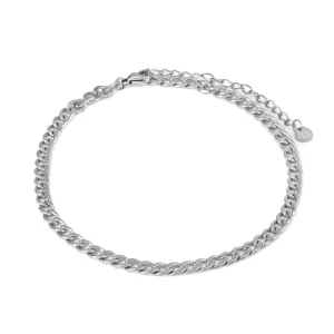 Enkelband cuban schakel zilver