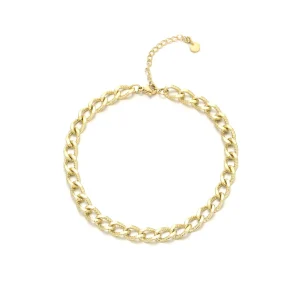 Enkelband fancy cuban goud
