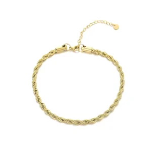 Enkelband gedraaid 4mm goud