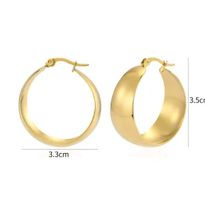 Hoops breed goud