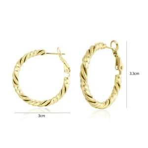 Hoops gedraaid motief goud