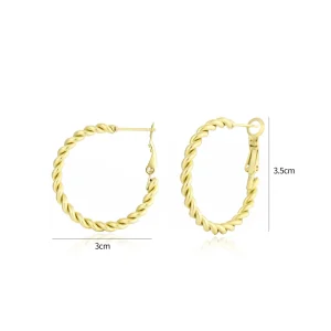 Hoops twisted goud