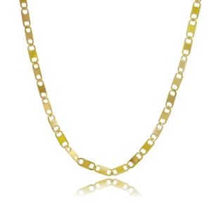 Ketting platte schakel goud