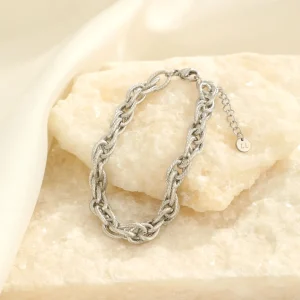 Lux chain armband zilver