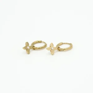 Oorbellen bloem goud