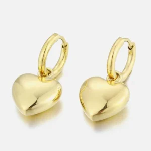 Oorbellen groot hart goud