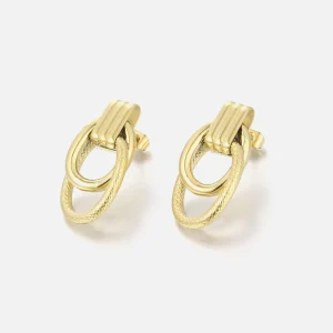 Oorbellen lux ovaal goud