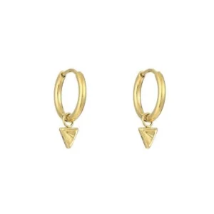 Oorbellen met driehoekje goud