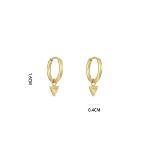 Oorbellen met driehoekje goud