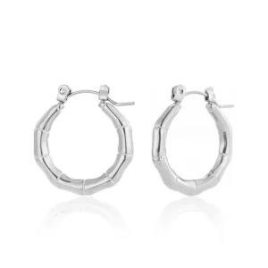 Oorring bamboe zilver