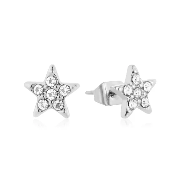 Oorsteker ster steentjes zilver