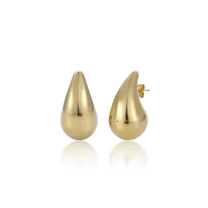 Oorstekers druppel 25mm goud
