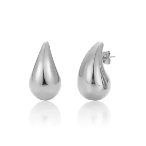 Oorstekers druppel 31mm zilver