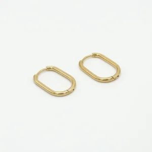 Ovalen oorbellen goud