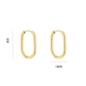 Ovalen oorbellen goud