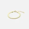 Platte armband 6mm goud