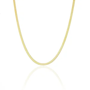 Platte ketting 2mm goud