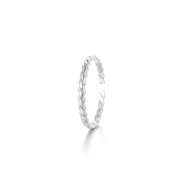 Ring croissant dun zilver