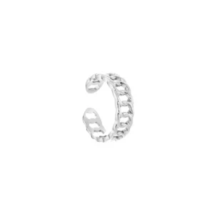 Ring met schakels zilver