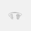 Ring twee hartjes zilver