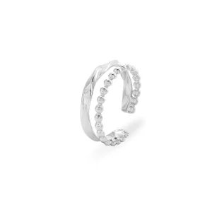 Ring tweelaags gevormd zilver