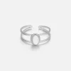 Ring witte steen zilver