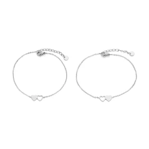 Set armbanden altijd verbonden zilver