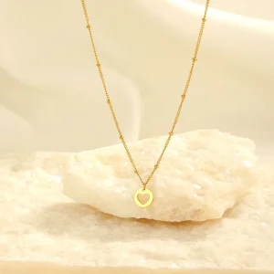 Vriendschapketting open hartje goud